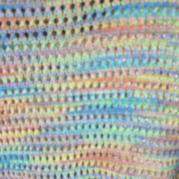 John Paul Richard Sweater XL Pullover Colorful Pride Open Knit Rainbow Acrylic - Picture 12 of 16